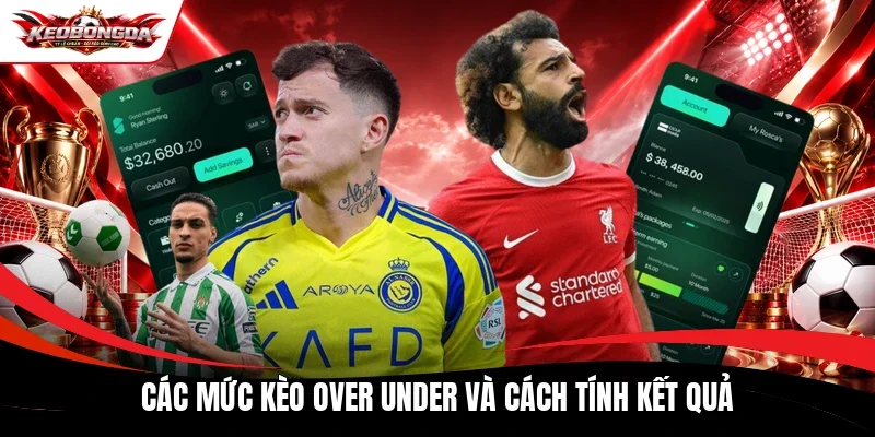 Các mức kèo Over Under và cách tính kết quả