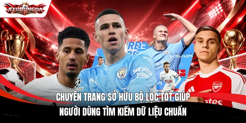Chuyên trang sở hữu bộ lọc tốt giúp người dùng tìm kiếm dữ liệu chuẩn